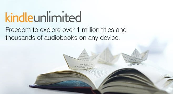 Amazon Kindle Unlimited - free trial book subscription box