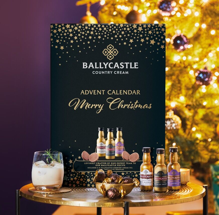 The Ballycastle Country Cream advent calendar with its miniature bottles