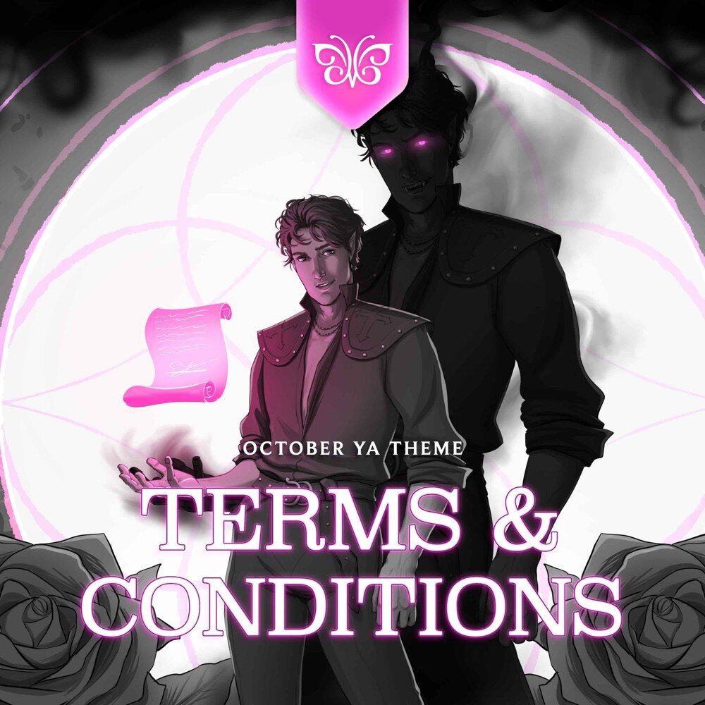 The FairyLoot Terms and Conditions October 2026 YA theme art with two figures and a glowing contract