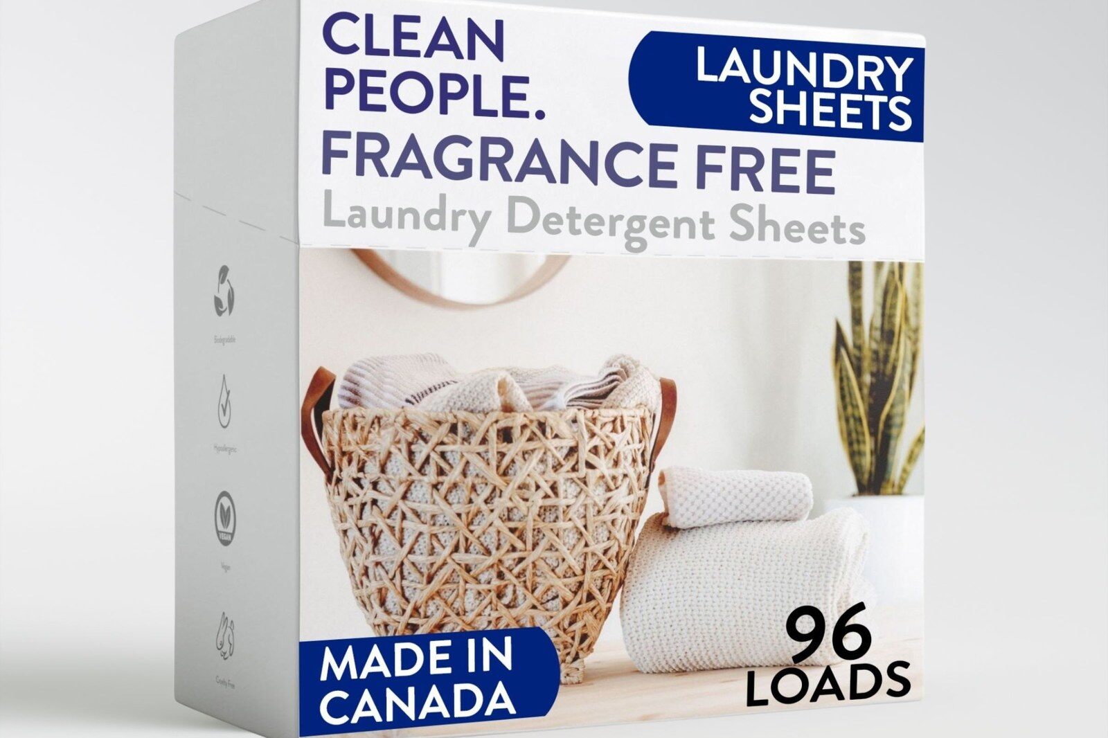 Clean People Fragrance Free laundry detergent sheets box