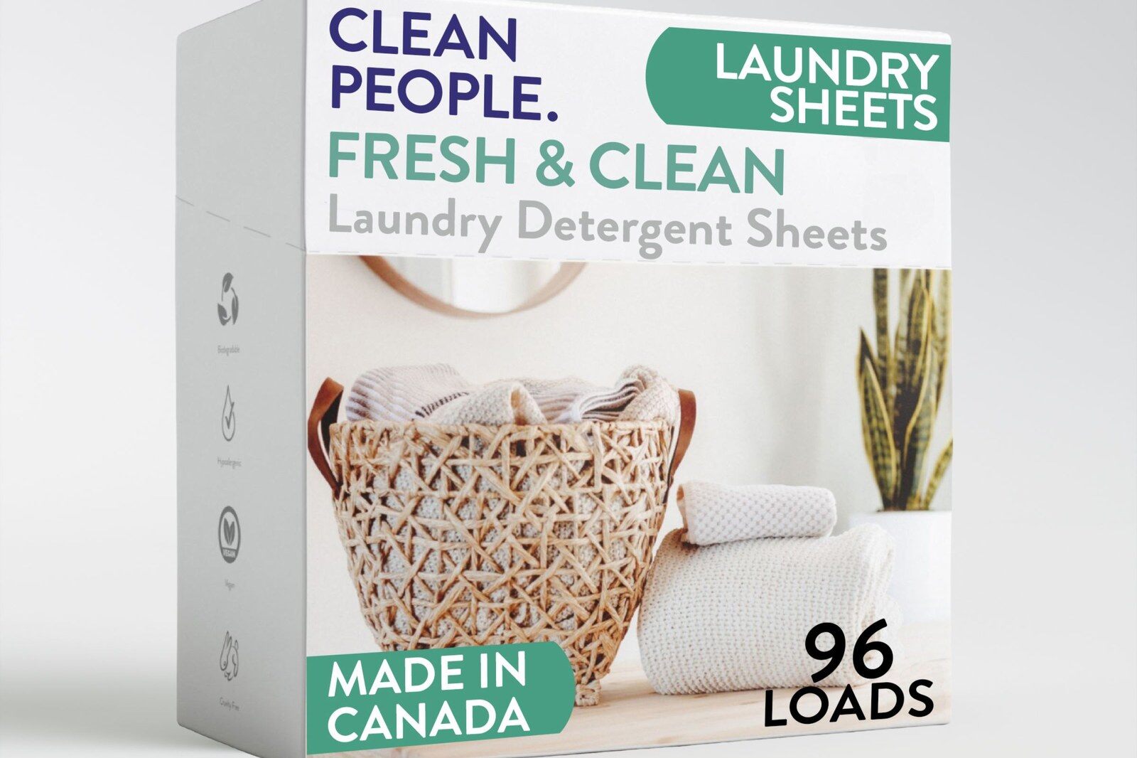 Clean People Fresh and Clean laundry sheets, 96 loads