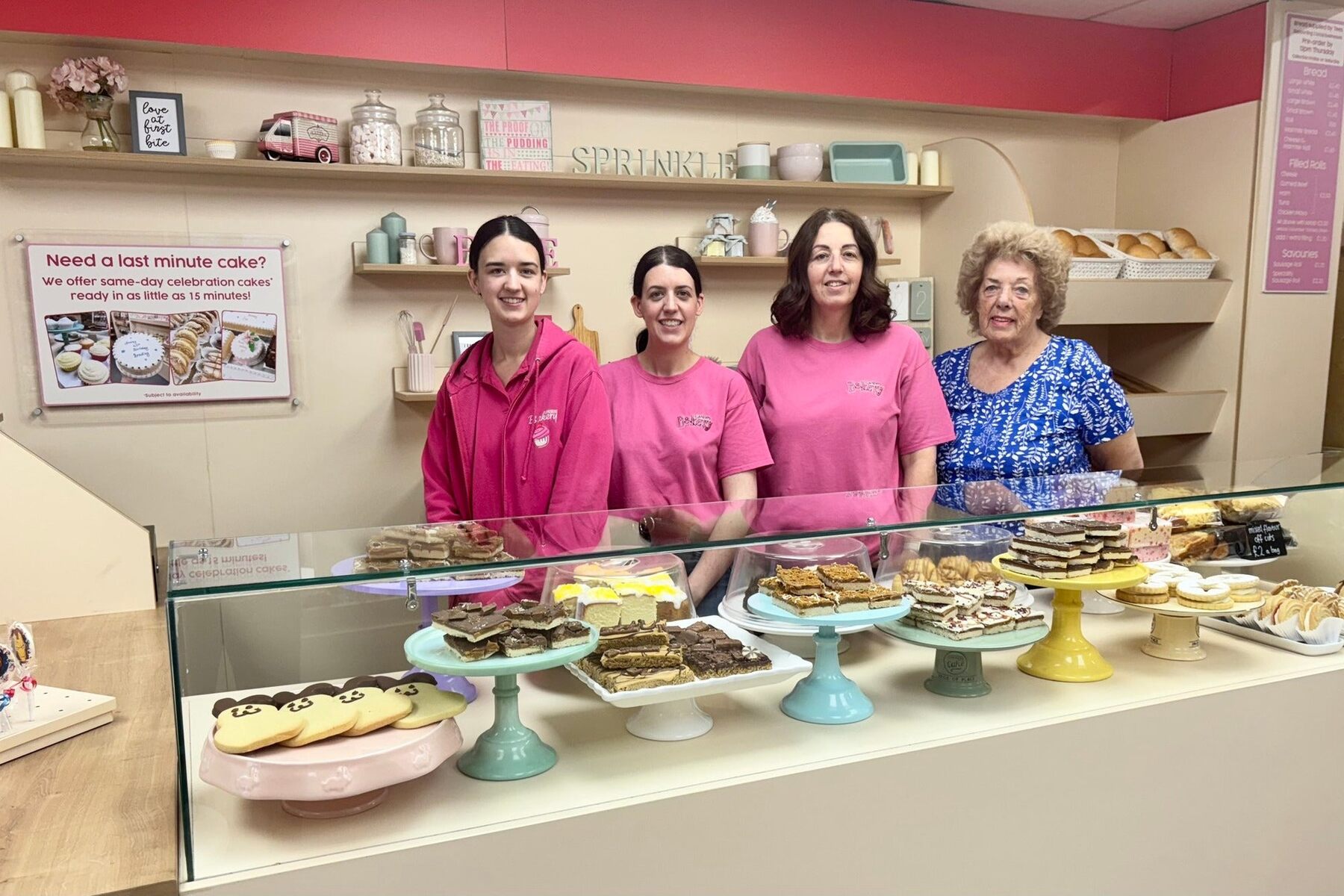 The Gardners Bakery team behind the counter in Northampton