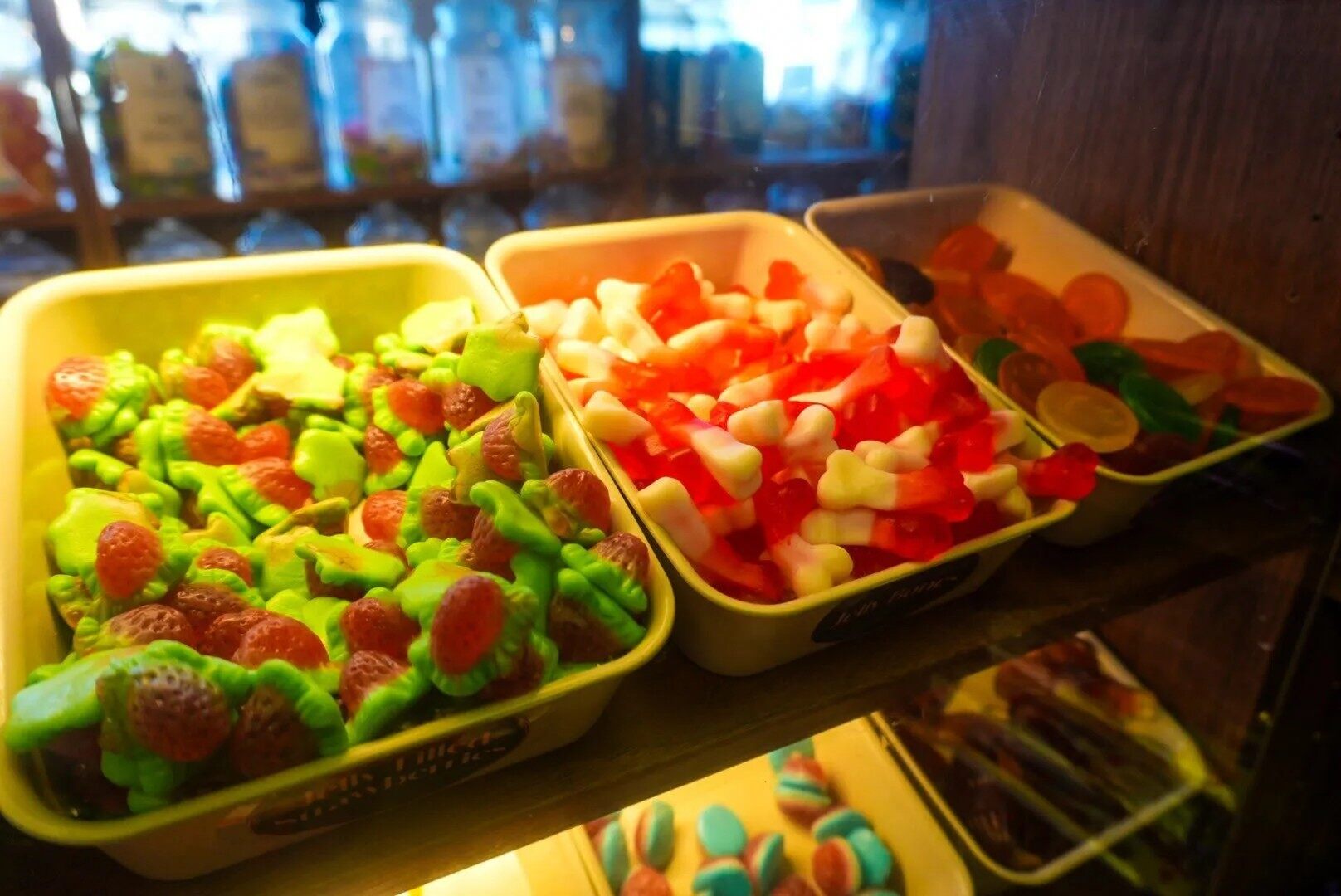 Pick and mix trays at Mr Swainstons