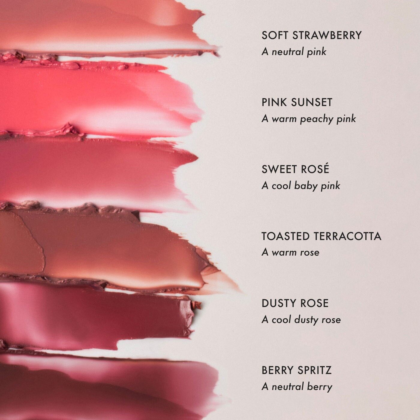 Summer Fridays Blush Butter Balm sticks in several shades