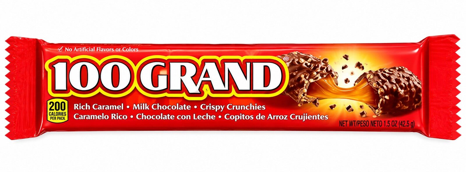 The 100 Grand chocolate bar in its red and silver wrapper