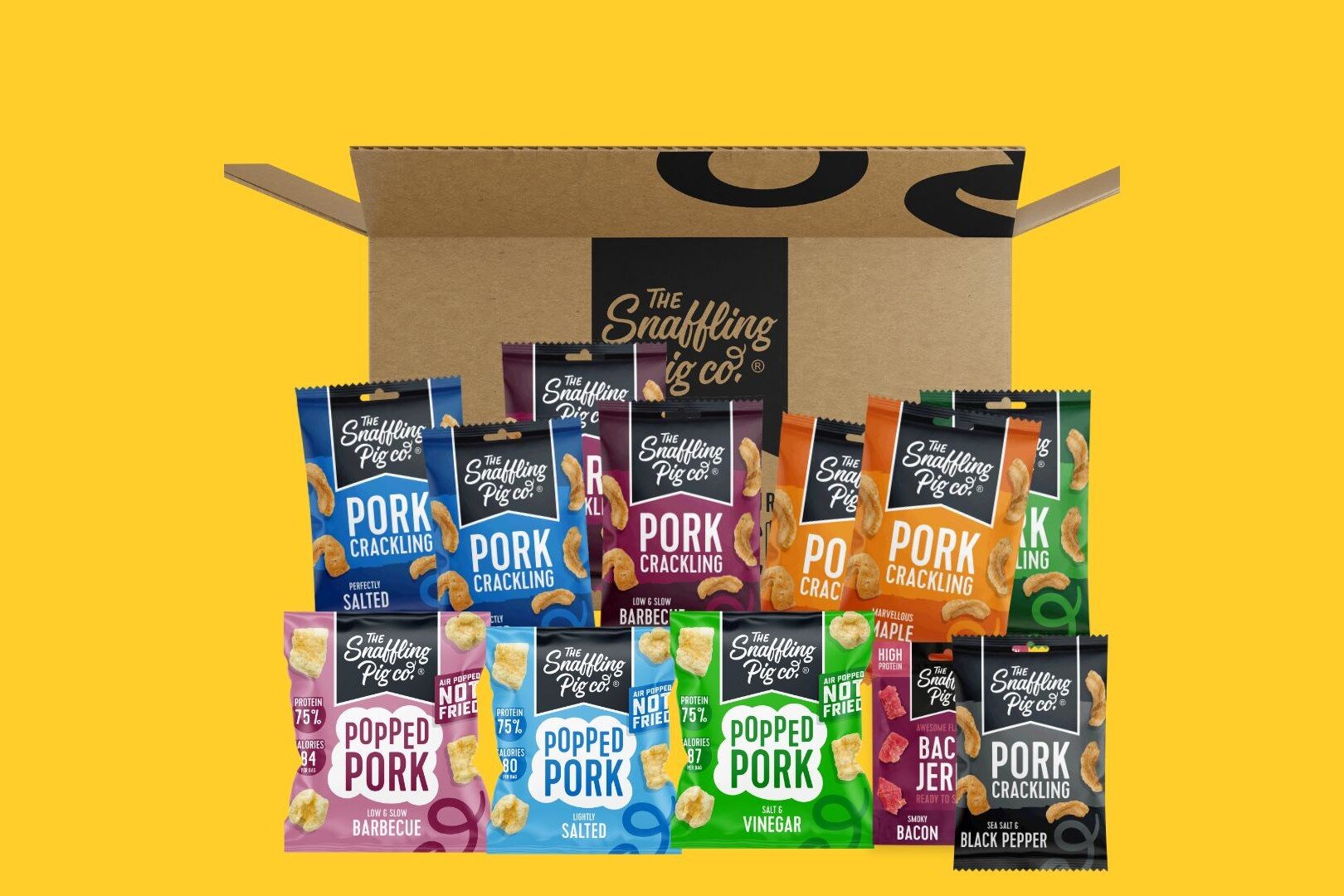 Snaffling Pig Pig N Mix bundle with pork crackling and popped pork packs